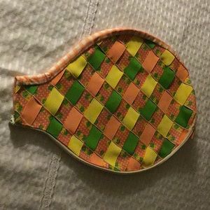 Woven Grosgrain Ribbon Tennis Racquet Cover